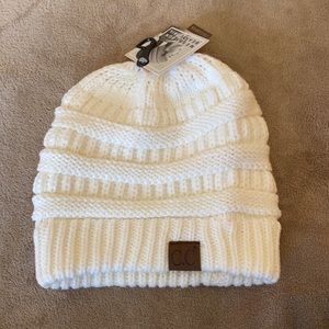 NEW - CC Ponytail Hat - White
